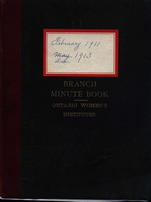 Stoney Creek WI Minute Book, 1911-1913