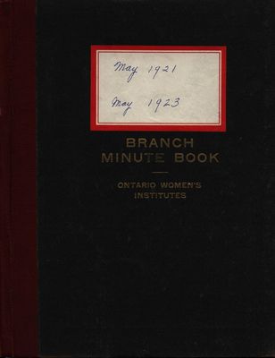 Stoney Creek WI Minute Book, 1921-1923