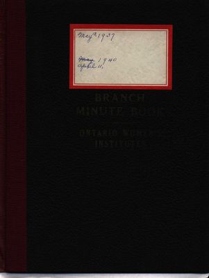 Stoney Creek WI Minute Book, 1937-1940