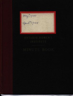 Stoney Creek WI Minute Book, 1940-1944