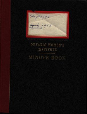 Stoney Creek WI Minute Book, 1948-1953