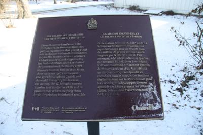 National Historic Site Plaque at Erland Lee (Museum) Home