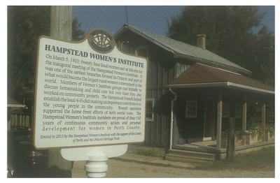 Hampstead Women's Institute Heritage Plaque