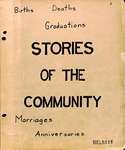 Melrose WI Tweedsmuir Community History, Volume 7 Community Stories