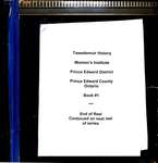 Prince Edward District WI Tweedsmuir Community History, Volume 1