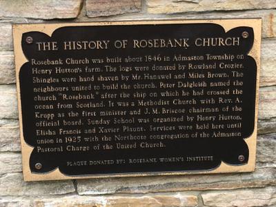 Rosebank W.I. -plaque