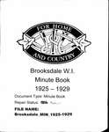 Brooksdale WI Minute Book: 1925-1929