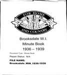 Brooksdale WI Minute Book: 1936-1939