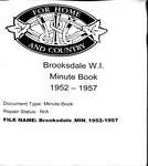 Brooksdale WI Minute Book: 1952-1957