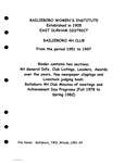 Bailieboro WI Tweedsmuir Community History: 4H Club, 1951-97