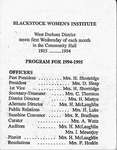 Blackstock WI Tweedsmuir Community History, 1995