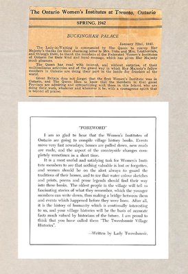 Rosseau WI Tweedsmuir Community History, Volume 1