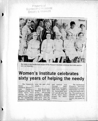 Sunderland WI Tweedsmuir Community History, Volume 10