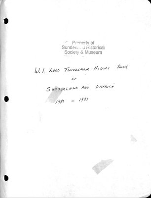 Sunderland WI Tweedsmuir Community History, Volume 2