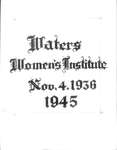Waters WI Tweedsmuir Community History, Volume 1