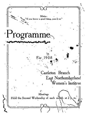 Castleton WI Programs, 1909-2017