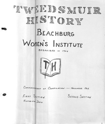 Beachburg WI Tweedsmuir Community History, Volume 1: 1964-2000