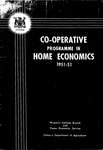 Co-Operative Programme in Home Economics, 1951-52
