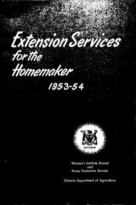 Extension Services for the Homemaker, 1953-54