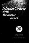 Extension Services for the Homemaker, 1953-54