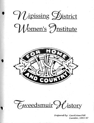 Nipissing District WI Tweedsmuir Community History, 1993-97