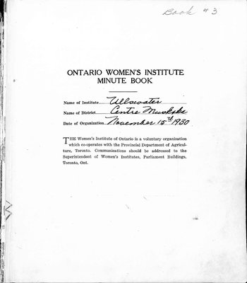 Ullswater WI Minute Book, 1941-47