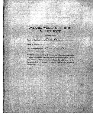 Bourkes WI Minute Book, 1940-45