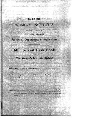Cochrane District Minute Book, 1939-41