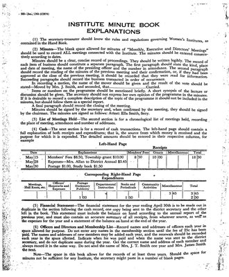 Cochrane WI Minute Book, 1946-52