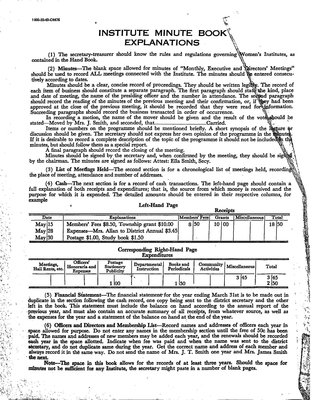 Cochrane WI Minute Book, 1952-57