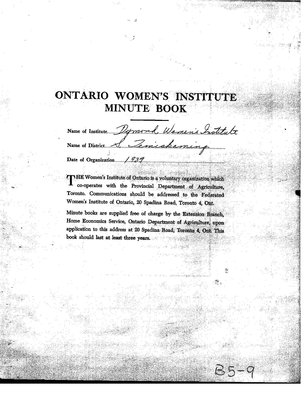 Dymond WI Minute Book, 1963-65