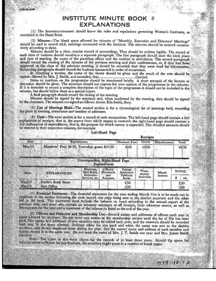 Earlton WI Minute Book, 1963-68