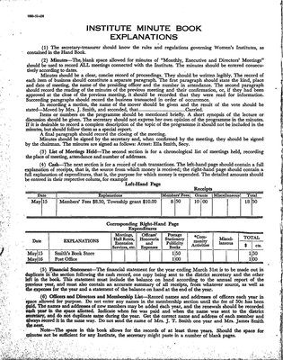 Frederickhouse WI Minute Book, 1956-59