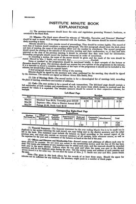 Island Falls WI Minute Book, 1952-56