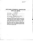 Kipling Women's Institute Minute Book, 1965-68