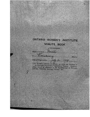 Marter WI Minute Book, 1915-20