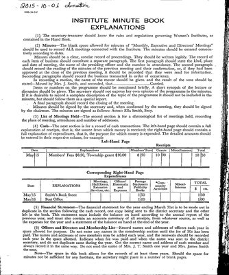 Mattawa WI Minute Book, 1957-63