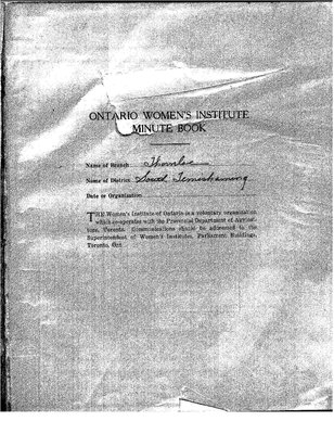 New Liskeard WI Minute Book, 1938-43