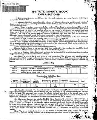 Rutherglen WI Minute Book, 1950-56