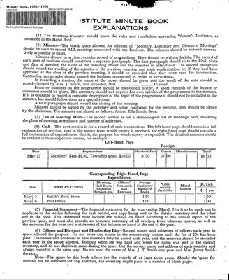 Rutherglen WI Minute Book, 1956-59