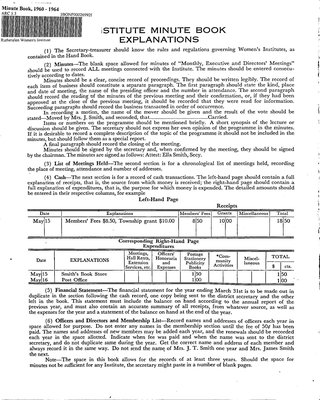 Rutherglen WI Minute Book, 1960-64