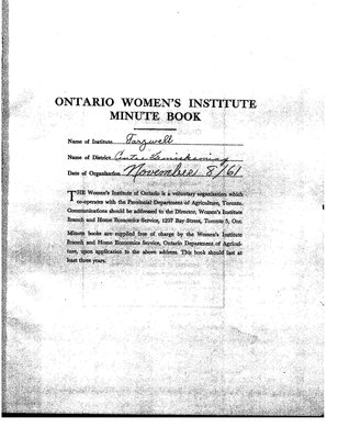 Tarzwell WI Minute Book, 1961-63