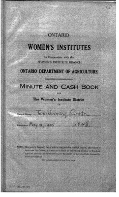 Temiskaming Centre District WI Minute Book, 1945-48