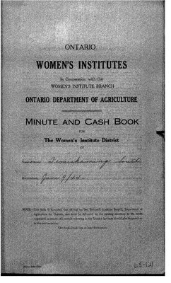 Temiskaming South District WI Minute Book, 1944-47