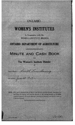 Temiskaming South District WI Minute Book, 1947-50