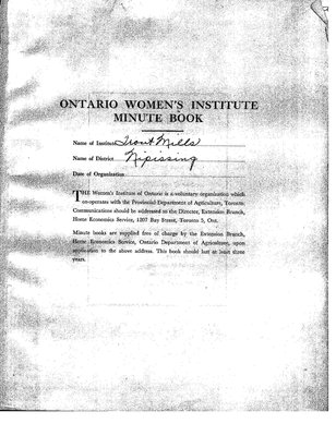 Trout Mills WI Minute Book, 1961-64