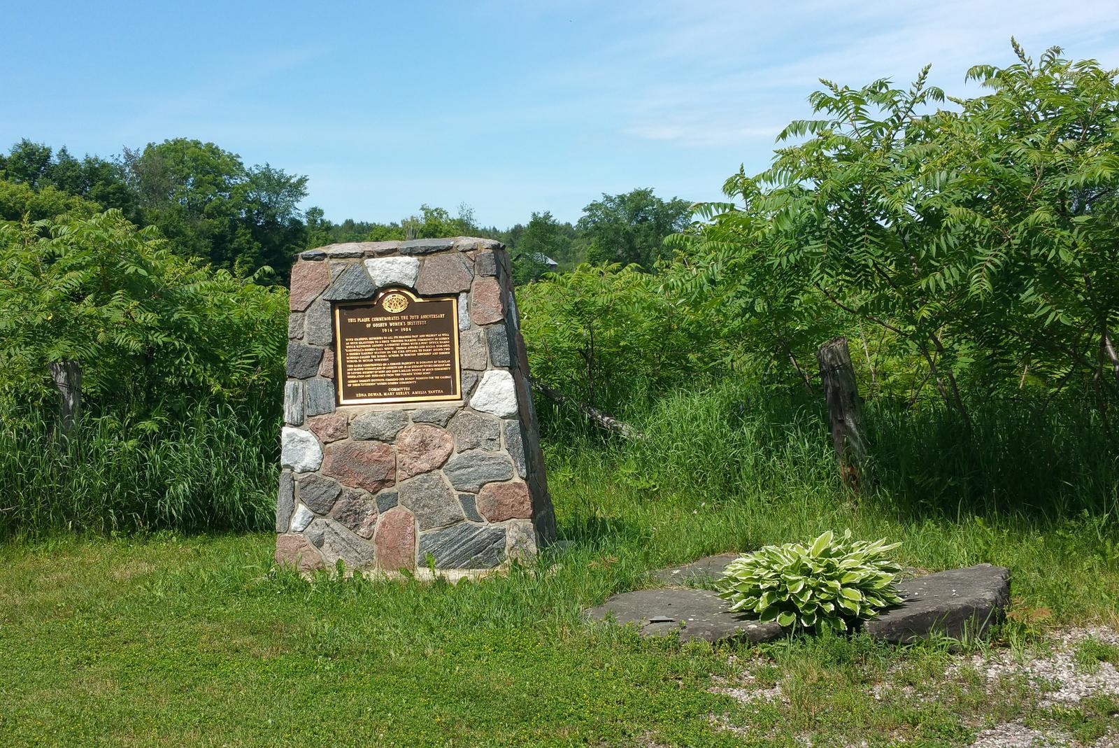 Goshen WI Cairn Commemorating Goshen Community