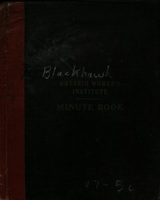 Black Hawk WI Minute Book 1947-50