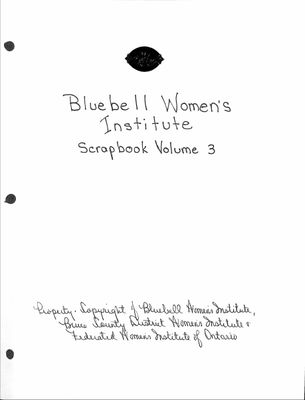 Bluebell WI Tweedsmuir Scrapbook Volume 3