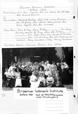 Braemar WI Tweedsmuir Community History, Volume 1, 1920-2001